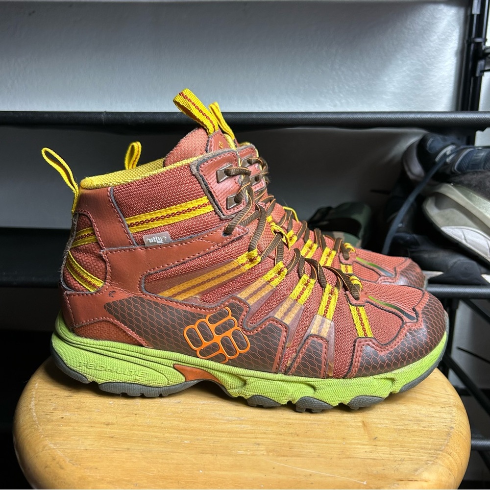 Columbia talus ridge orange brown yellow lace boots - Picture 1 of 7